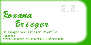 roxana brieger business card